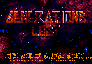 Заставка игры Generations Lost